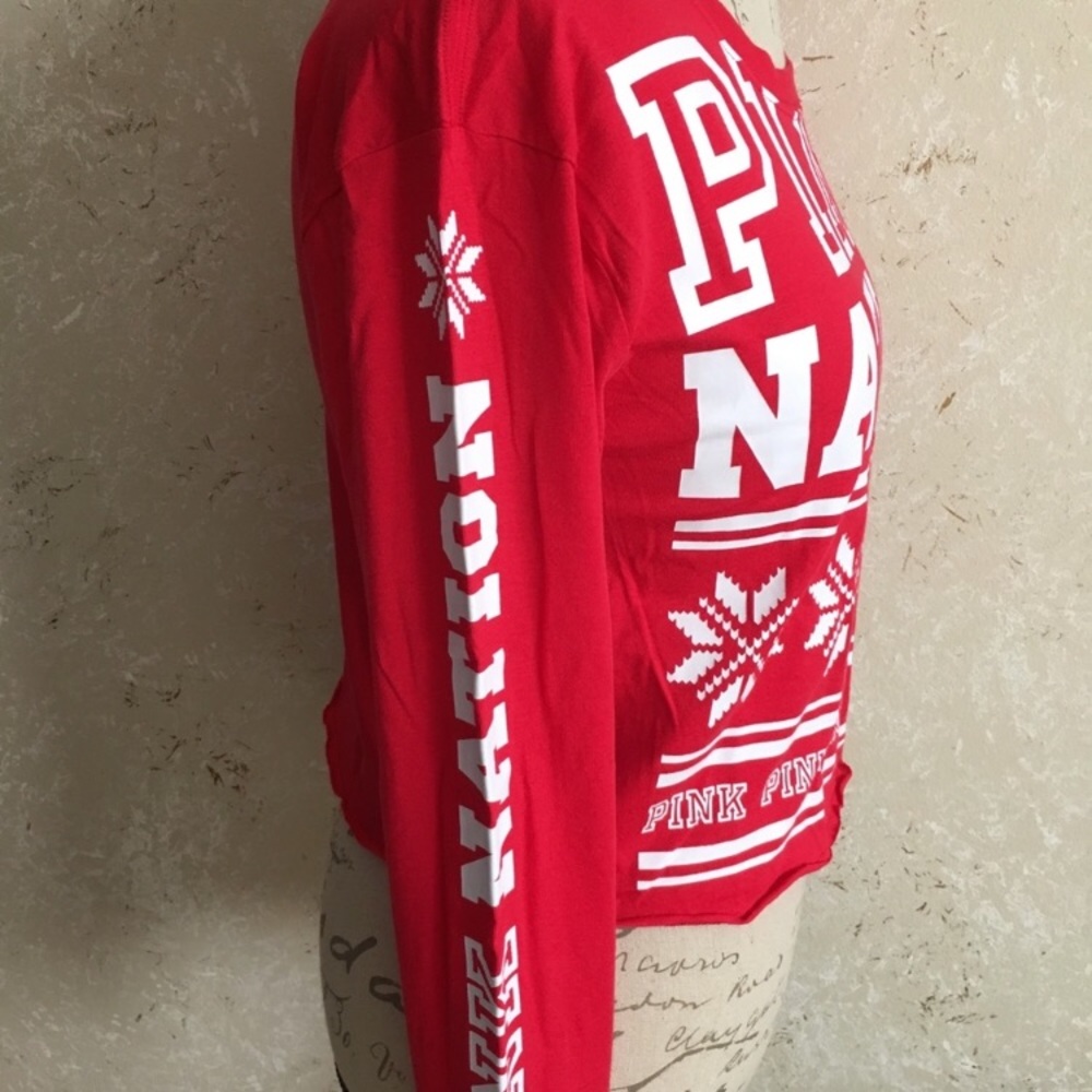 NWT PINK VS Campus Crop Tee - Picture 5 of 8